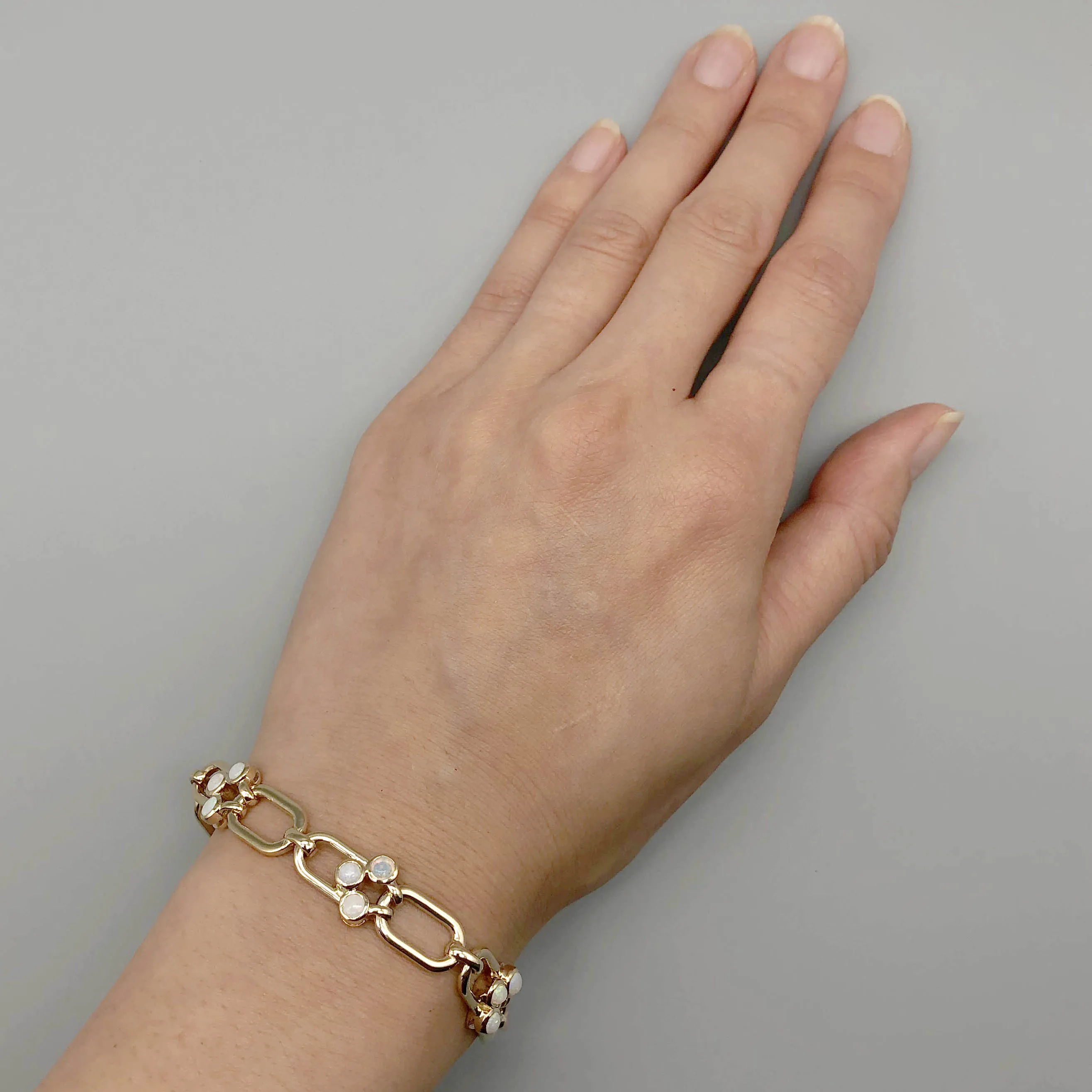 Modern Link Opal Bracelet