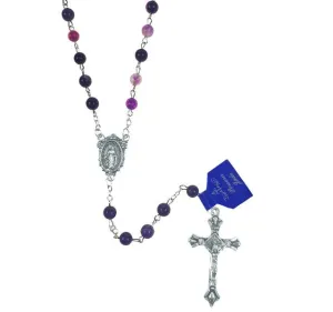 Multi-Color Jade Rosary - Violet Tones