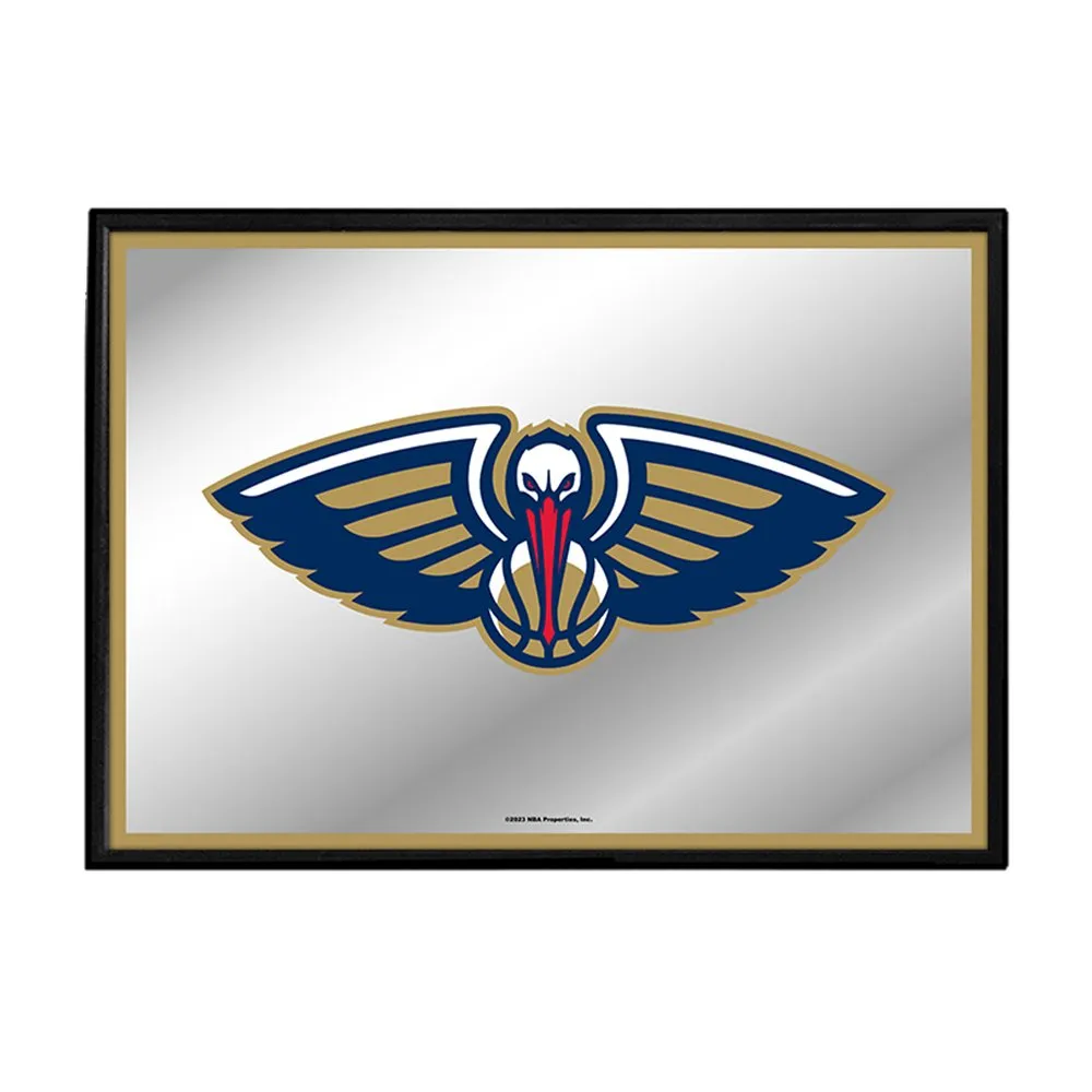 New Orleans Pelicans: Framed Mirrored Wall Sign