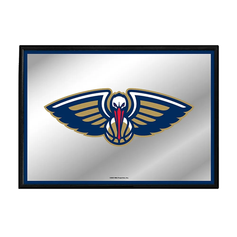 New Orleans Pelicans: Framed Mirrored Wall Sign