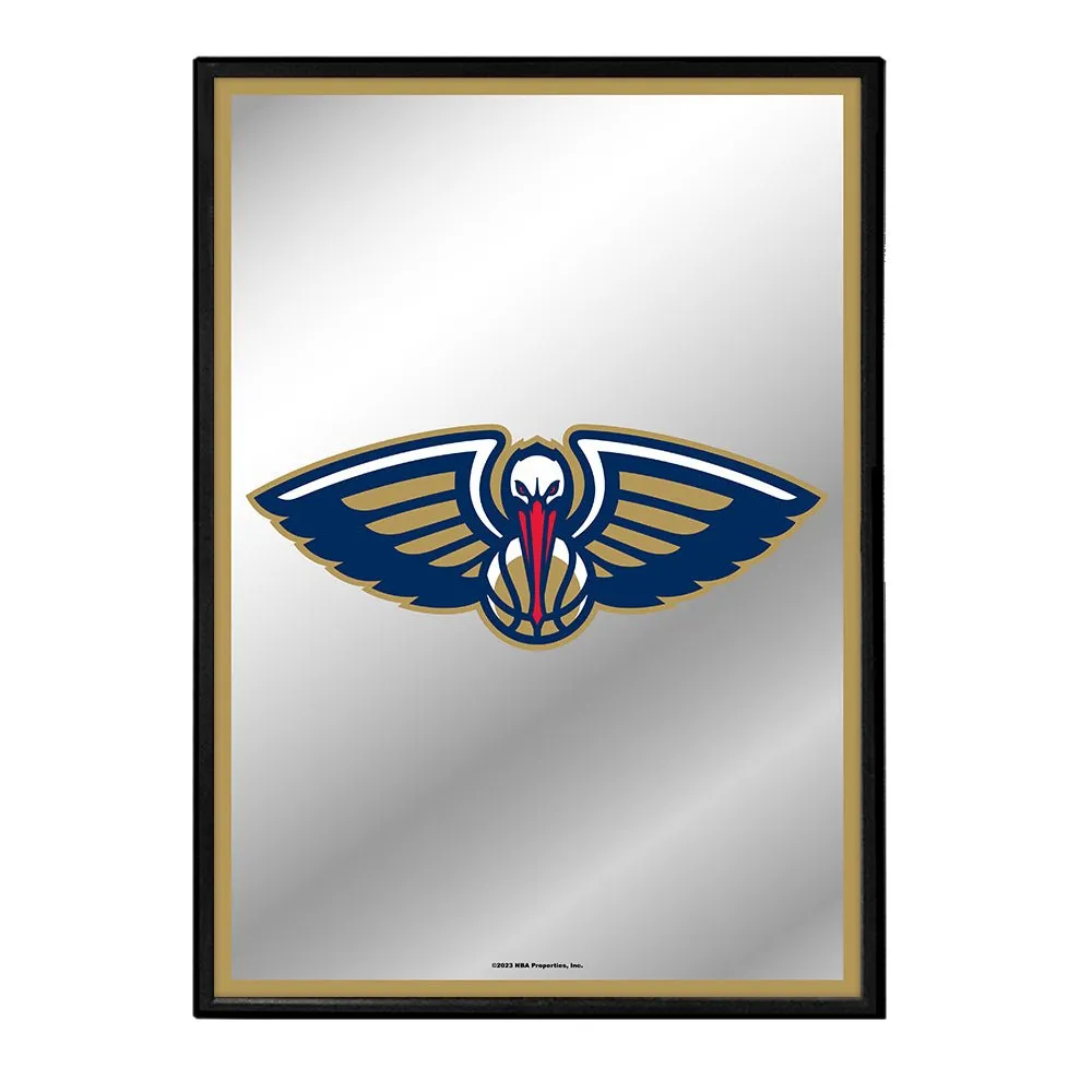 New Orleans Pelicans: Framed Mirrored Wall Sign