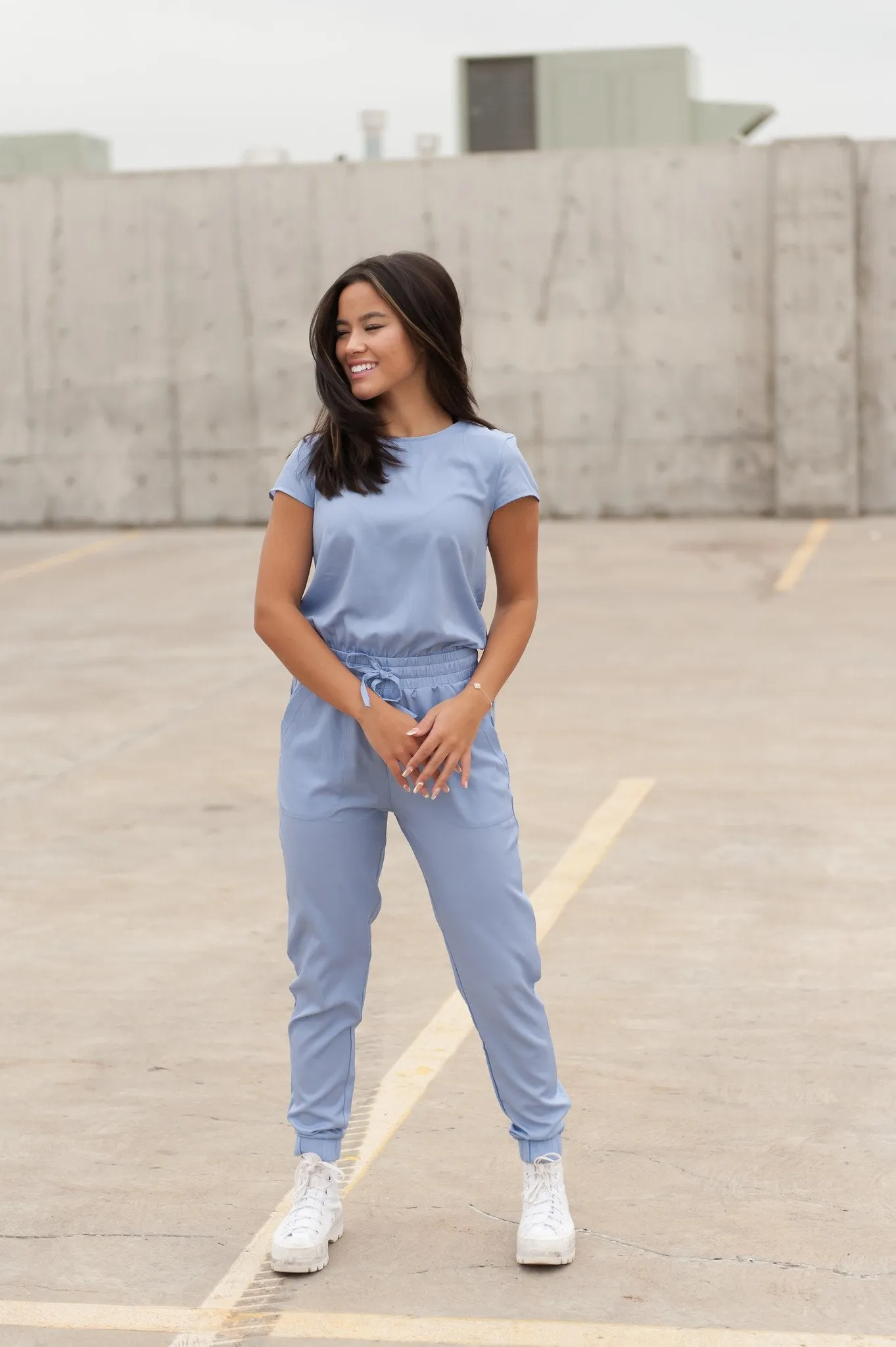 One-Piece Scrubsuit in Ceil Blue