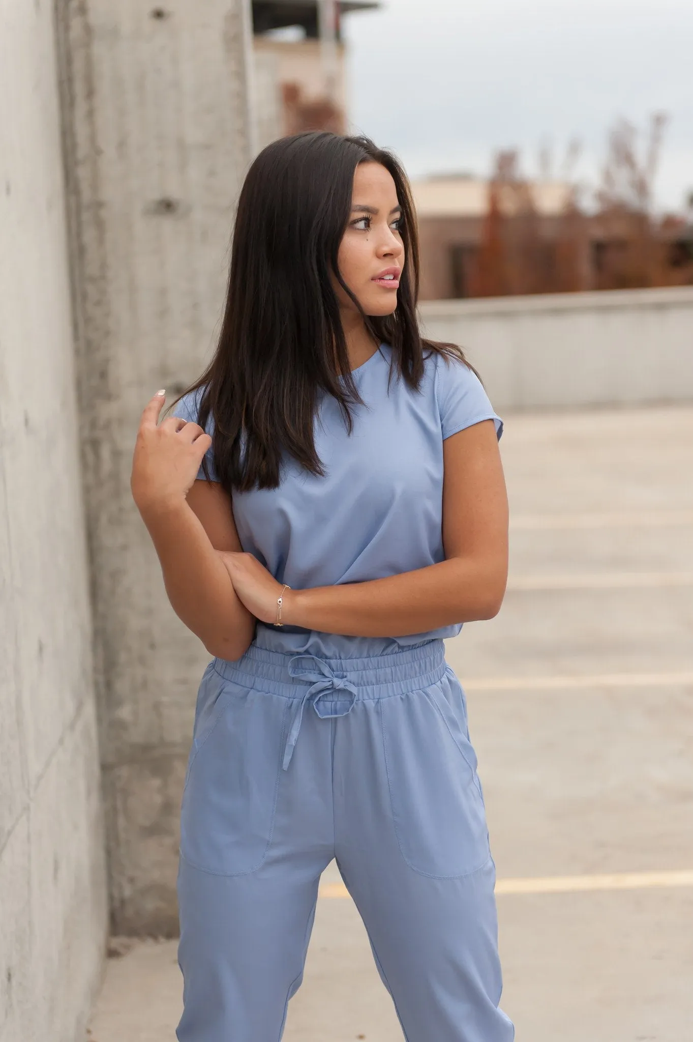 One-Piece Scrubsuit in Ceil Blue