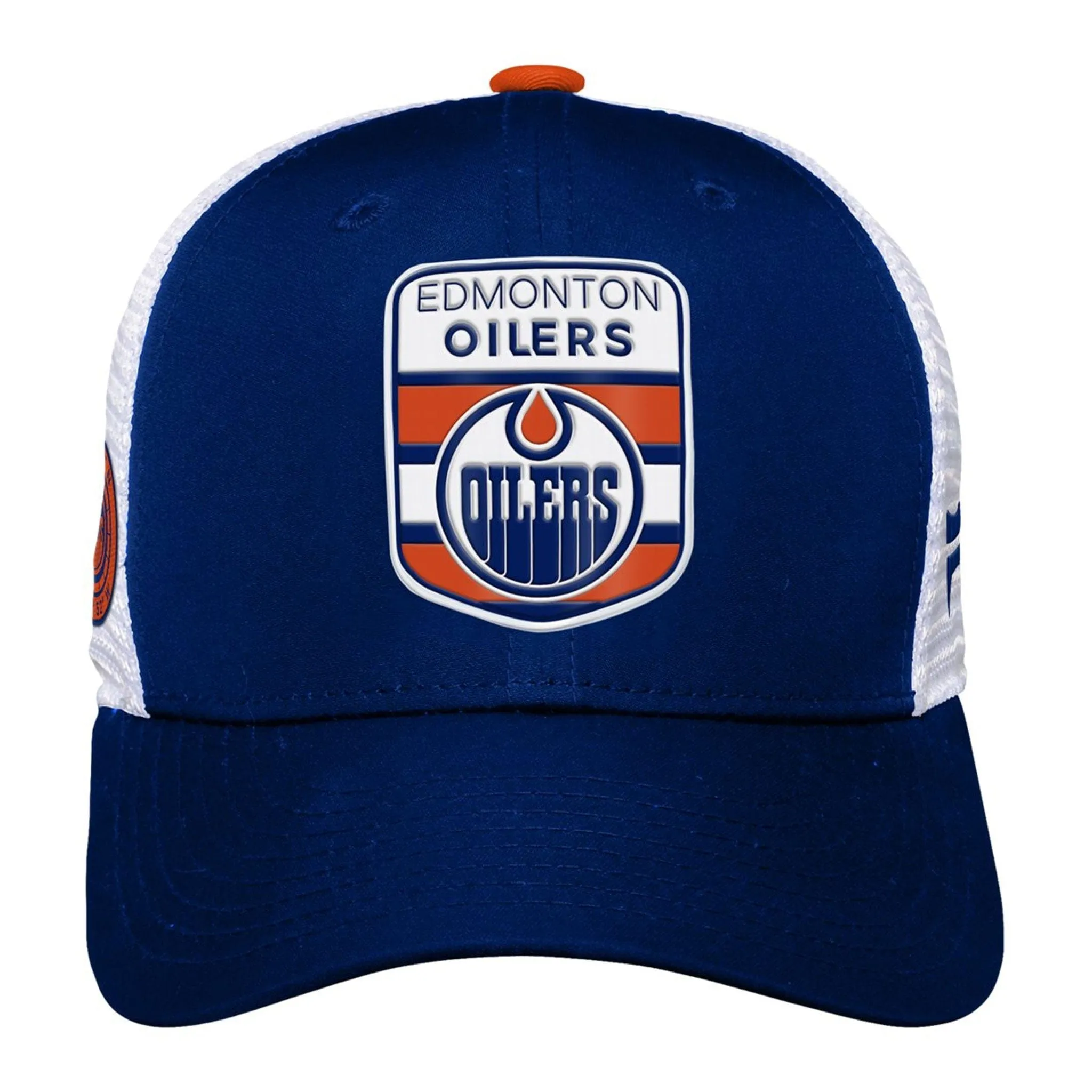 Outer Stuff NHL Draft Structured Trucker Youth Hat - Edmonton Oilers