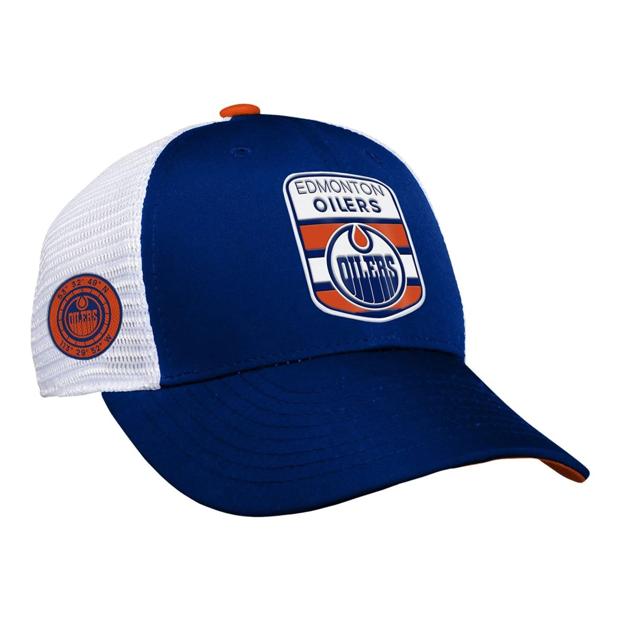 Outer Stuff NHL Draft Structured Trucker Youth Hat - Edmonton Oilers