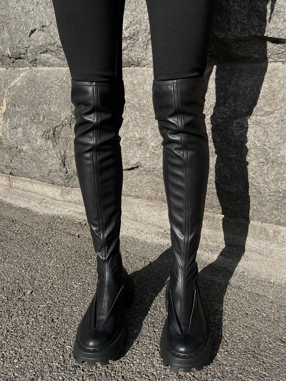 Overknee Tight Boots Black