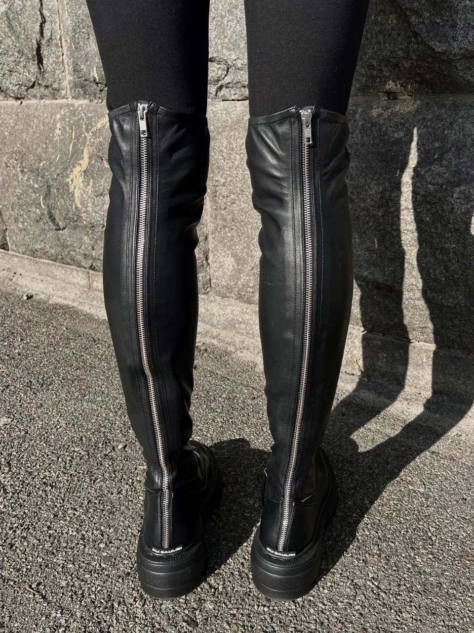 Overknee Tight Boots Black