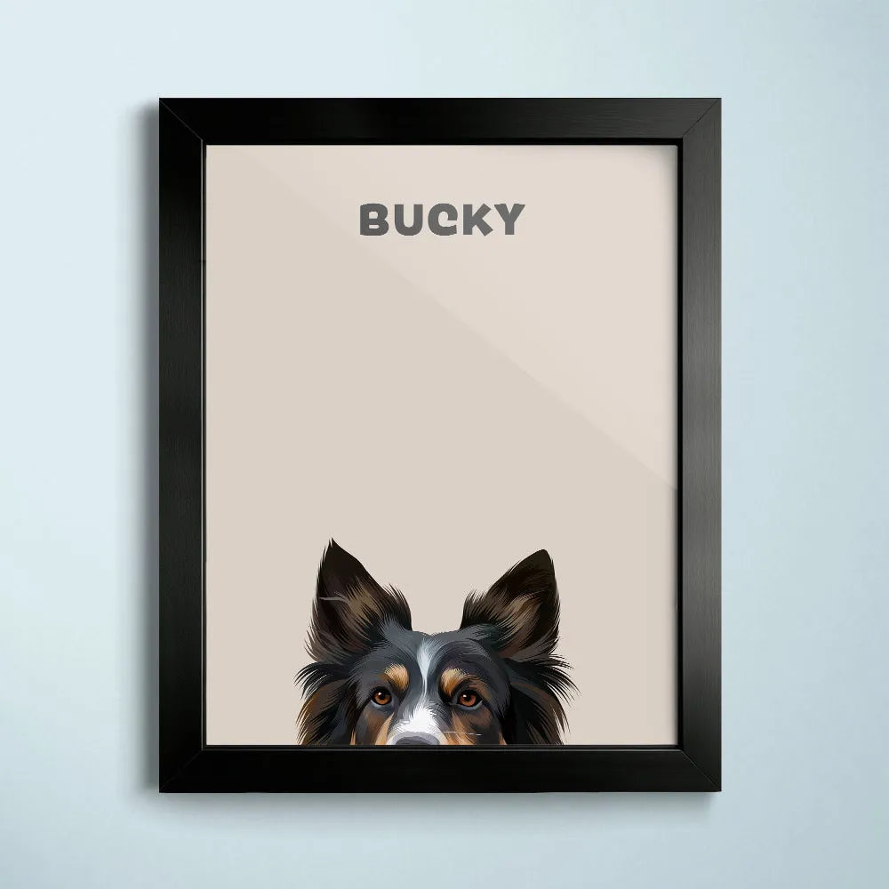 Peekaboo Modern Pet Portrait