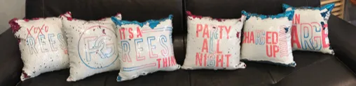 Pillow Flip Sequin Custom Printed Decorative Pillow Case