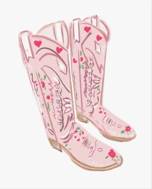 PINK BOOTS - Art Print