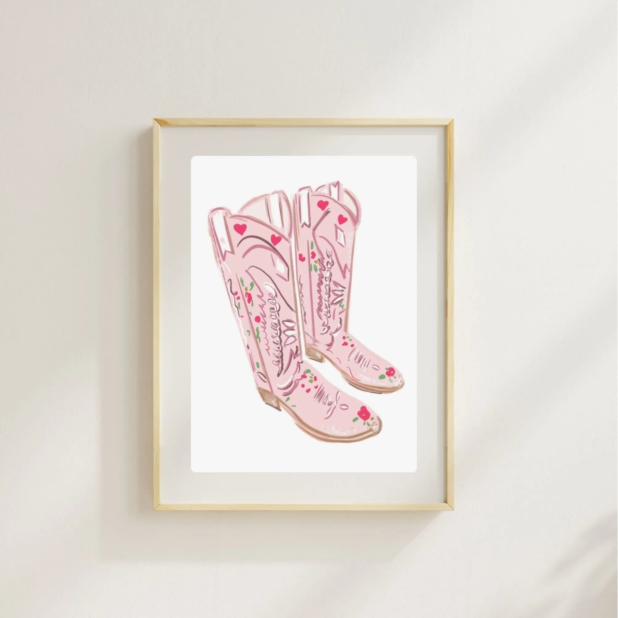 PINK BOOTS - Art Print