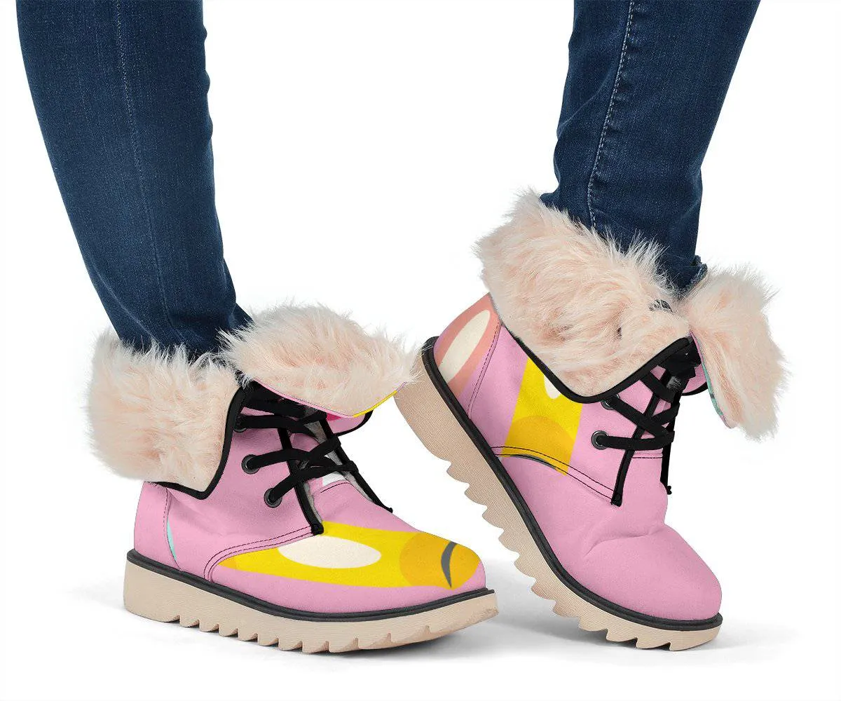 Pink Crayon Polar Boots