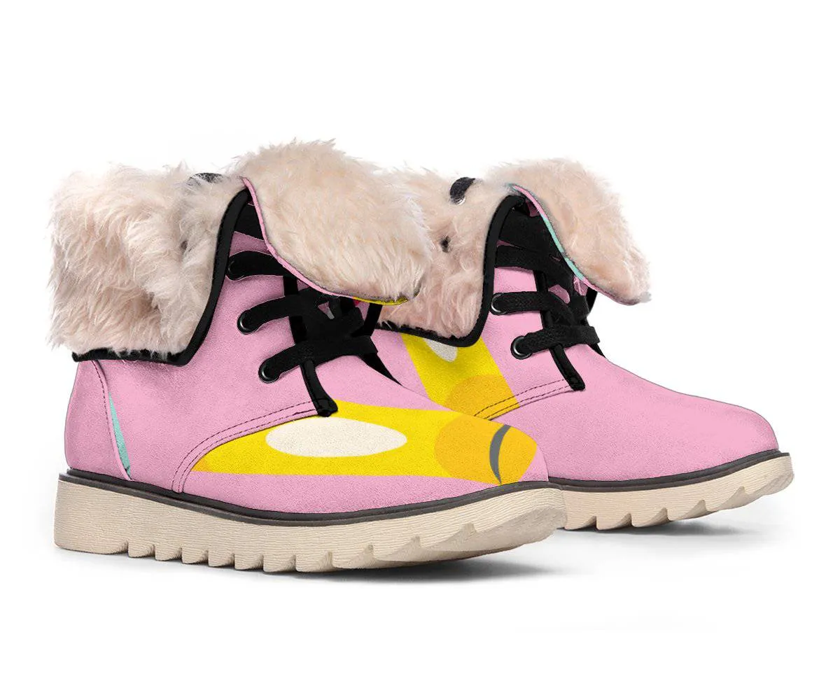 Pink Crayon Polar Boots
