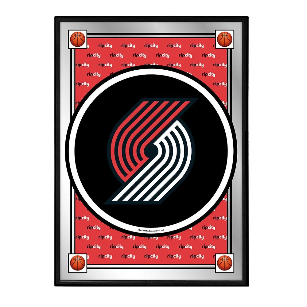 Portland Trail Blazers: Team Spirit - Framed Mirrored Wall Sign