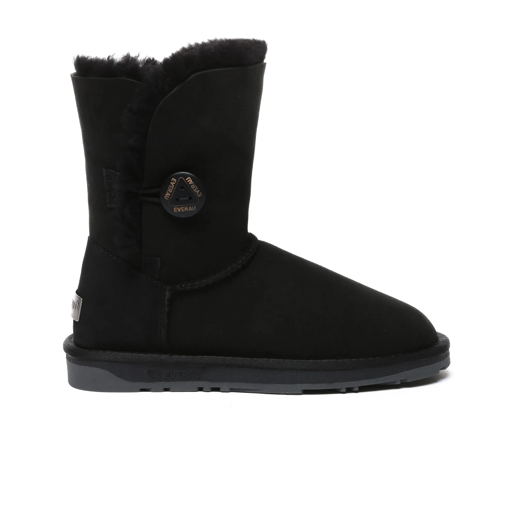 Premium Short Button Classic Sheepskin Boots