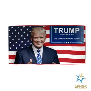 Products Donald Trump 2024 President USA Beach & Bath Towel Rectangle 30″ × 60″