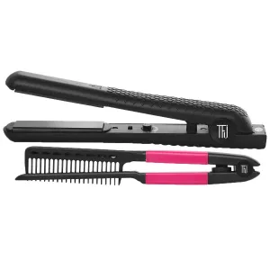 Professional Ceramic Hair Straightener   Comb Set