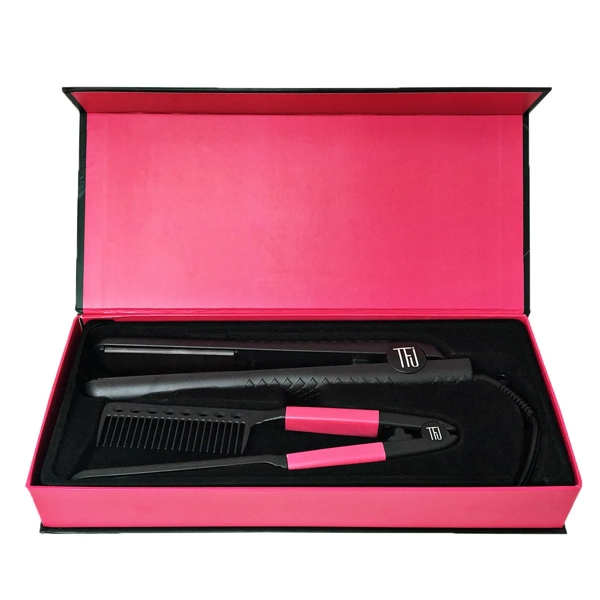 Professional Ceramic Hair Straightener   Comb Set