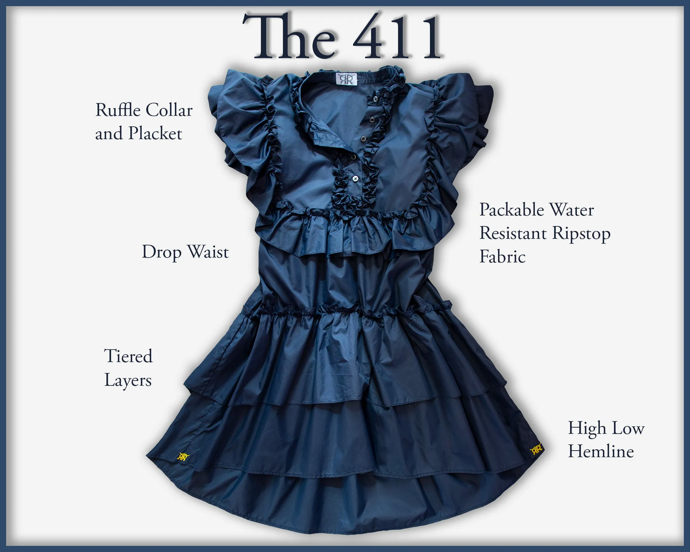 Ripstop Tiered Ruffle Dress