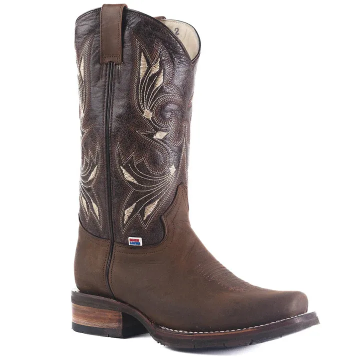 RockinLeather Men's Chocolate Crater Western Boot