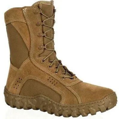 Rocky Men's S2V Tactical 8" Soft Toe Water Resist Military Boot- Brown- RKC180
