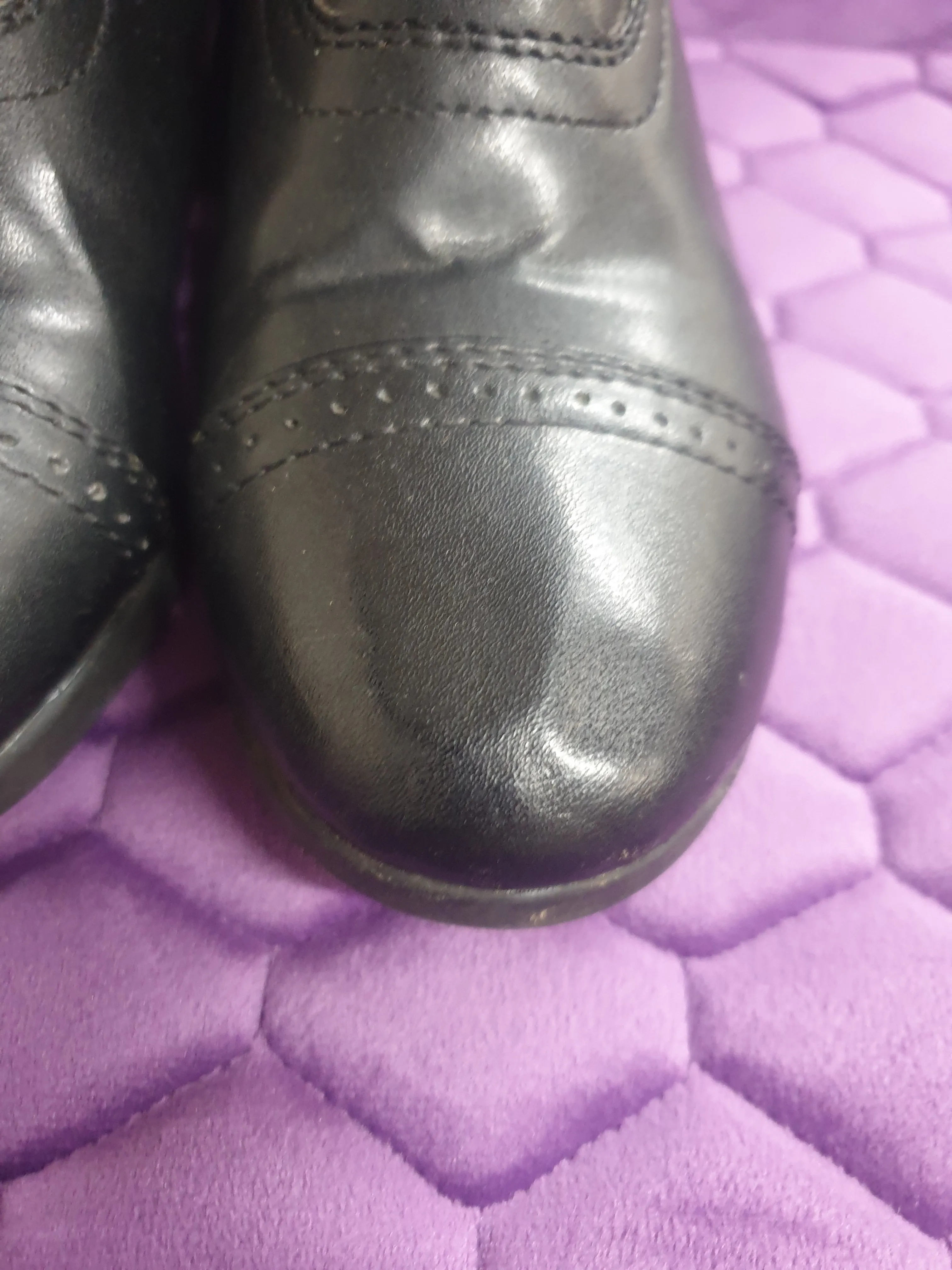 Saxon kids jodhpur boots black leather size 2