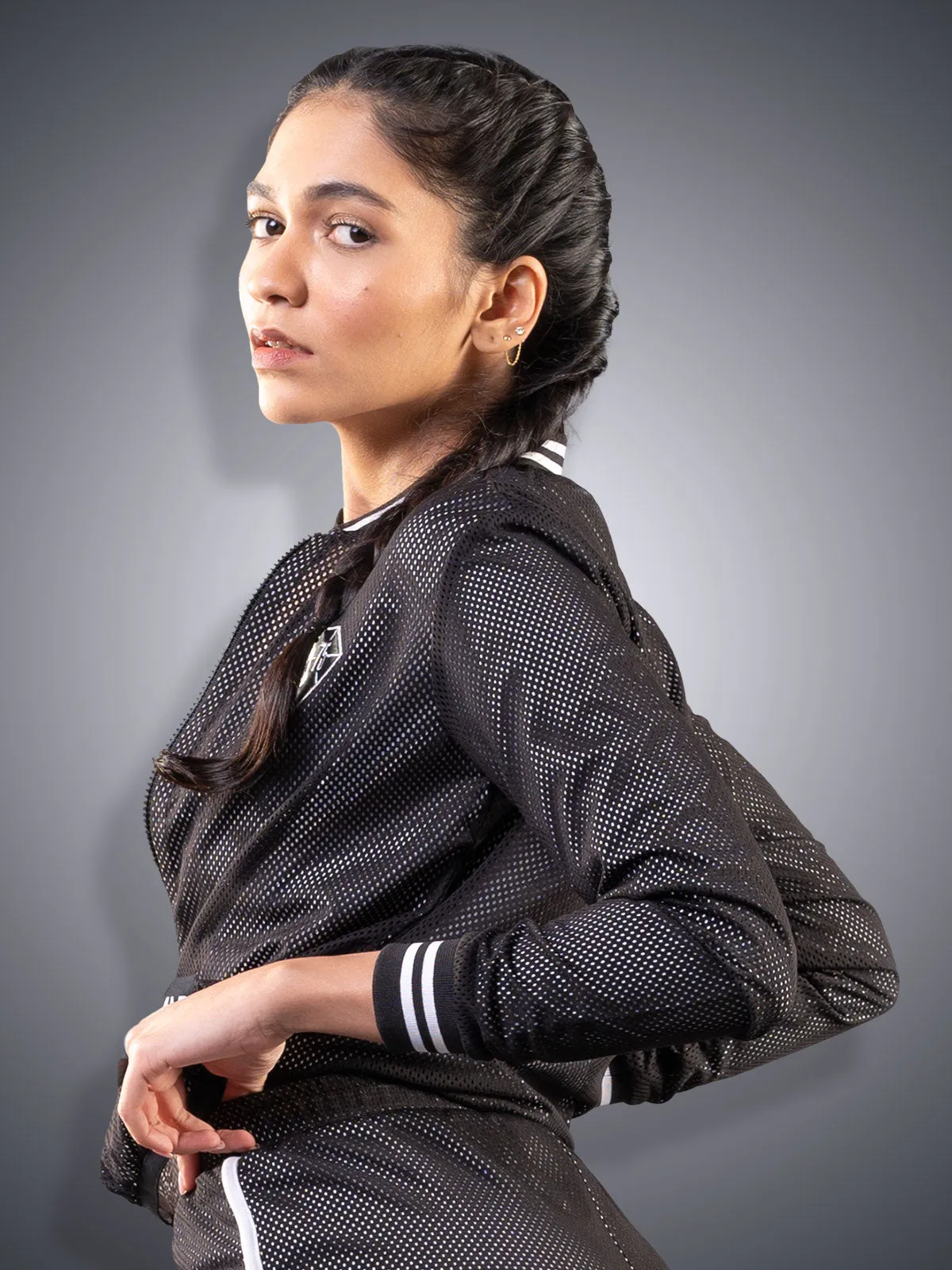 Signature Mesh Crop Jacket