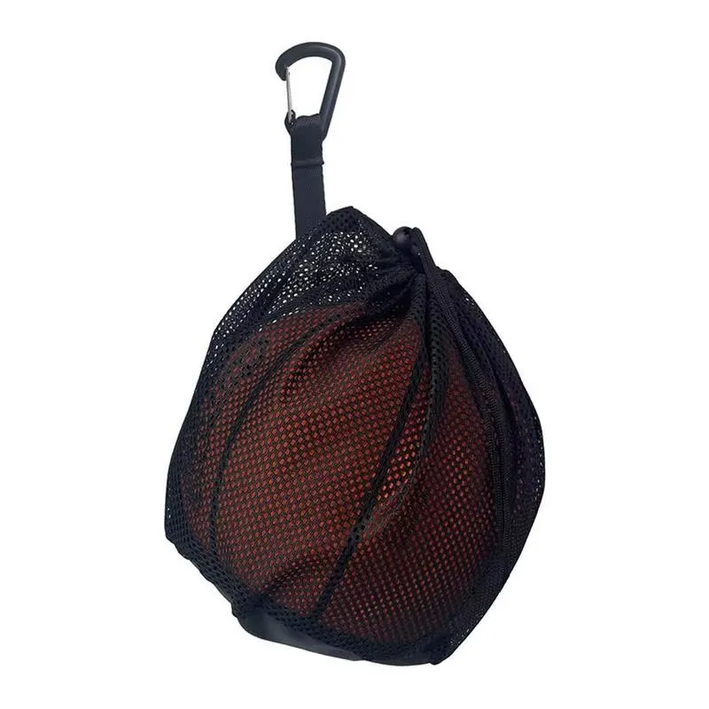 Single Ball Bag Mesh Bag for Transporting Single Volleyball Basketball Football Volleyball Bag Mesh Handbag Ball Bag Clip On