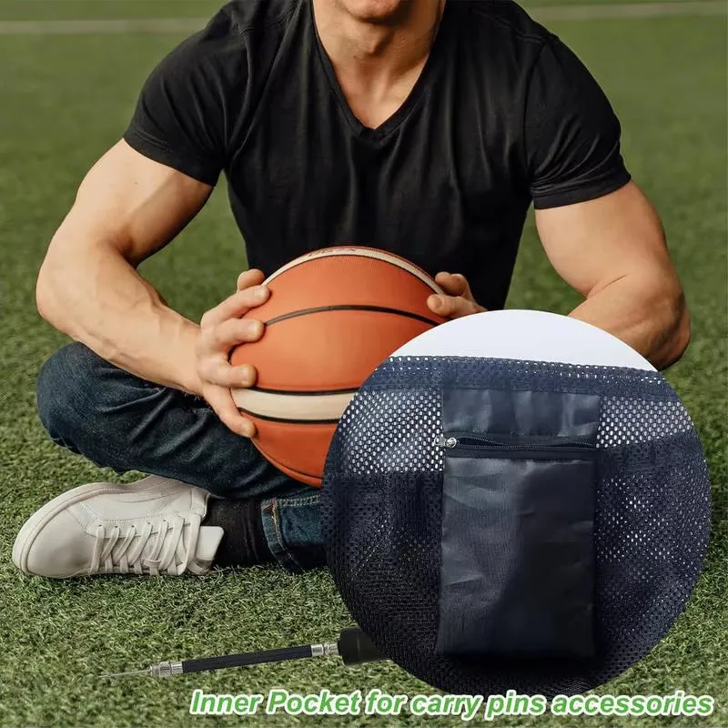Single Ball Bag Mesh Bag for Transporting Single Volleyball Basketball Football Volleyball Bag Mesh Handbag Ball Bag Clip On