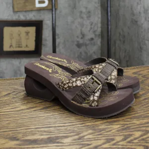 Skechers Cali Womens Foam Tennis Club Wedge Sandals 1673d5707817d1 Brown 6M
