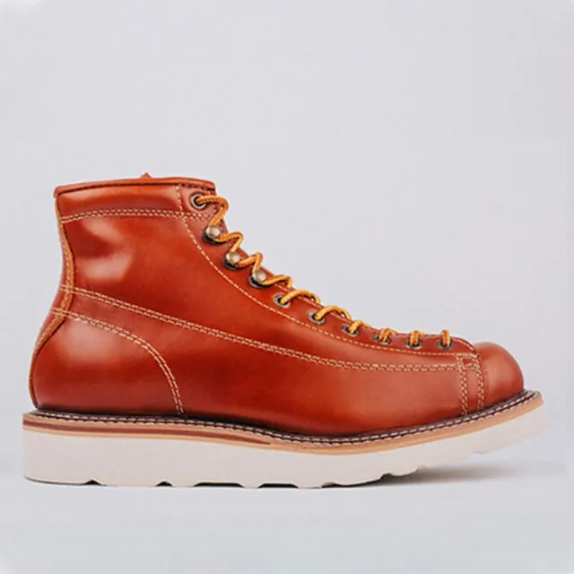 Soft Leather Boots Men Military