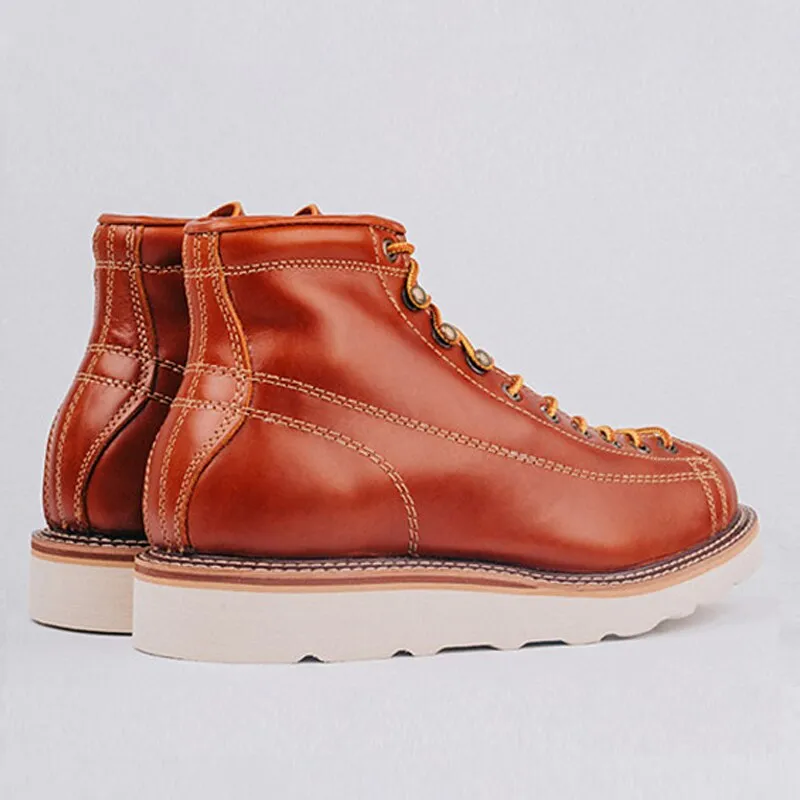 Soft Leather Boots Men Military