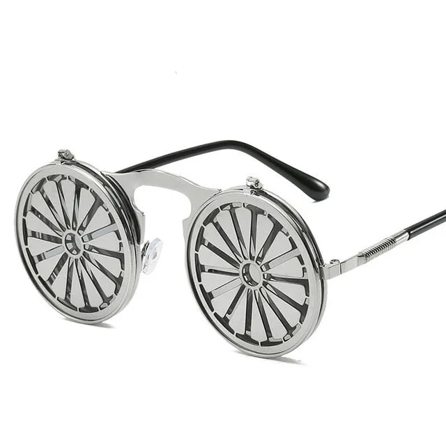 Steampunk Flip-up Retro Mirror Sunglasses