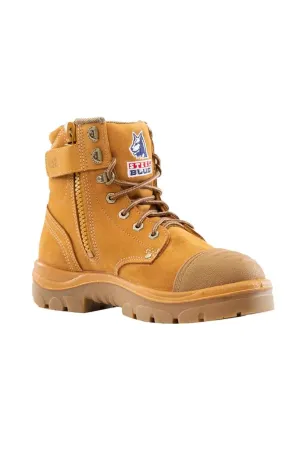 Steel Blue Argyle Zip Scuff Cap Boot