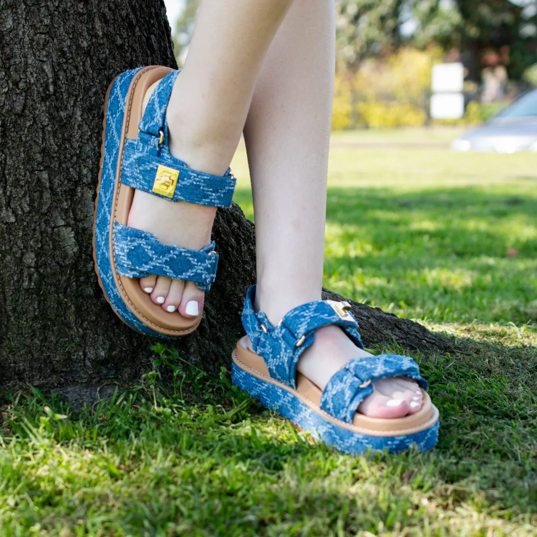 Steve Madden: Big Mona in Denim Multi