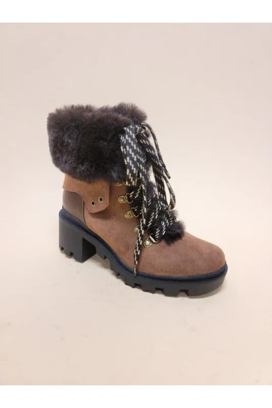 Suede Combat Boots
