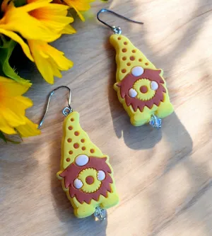 Sunflower Gnome Earrings
