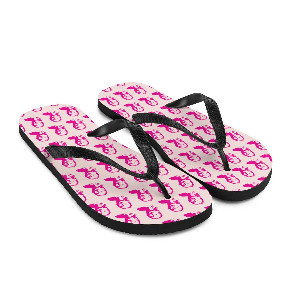 Swift Pattern Pink - Inspired By Taylor Swift - Sustainably Made Flip-Flops