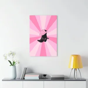 Texas Boots Pink Funky Acrylic Print Wall Art with French Cleat Hanging