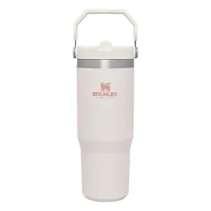 The 30oz IceFlow Flip Straw Tumbler in Rose Quartz