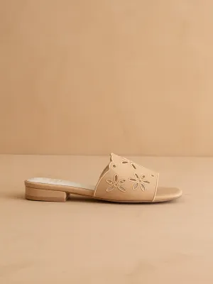 The Manila | Apricot Flower Cutout Sandals