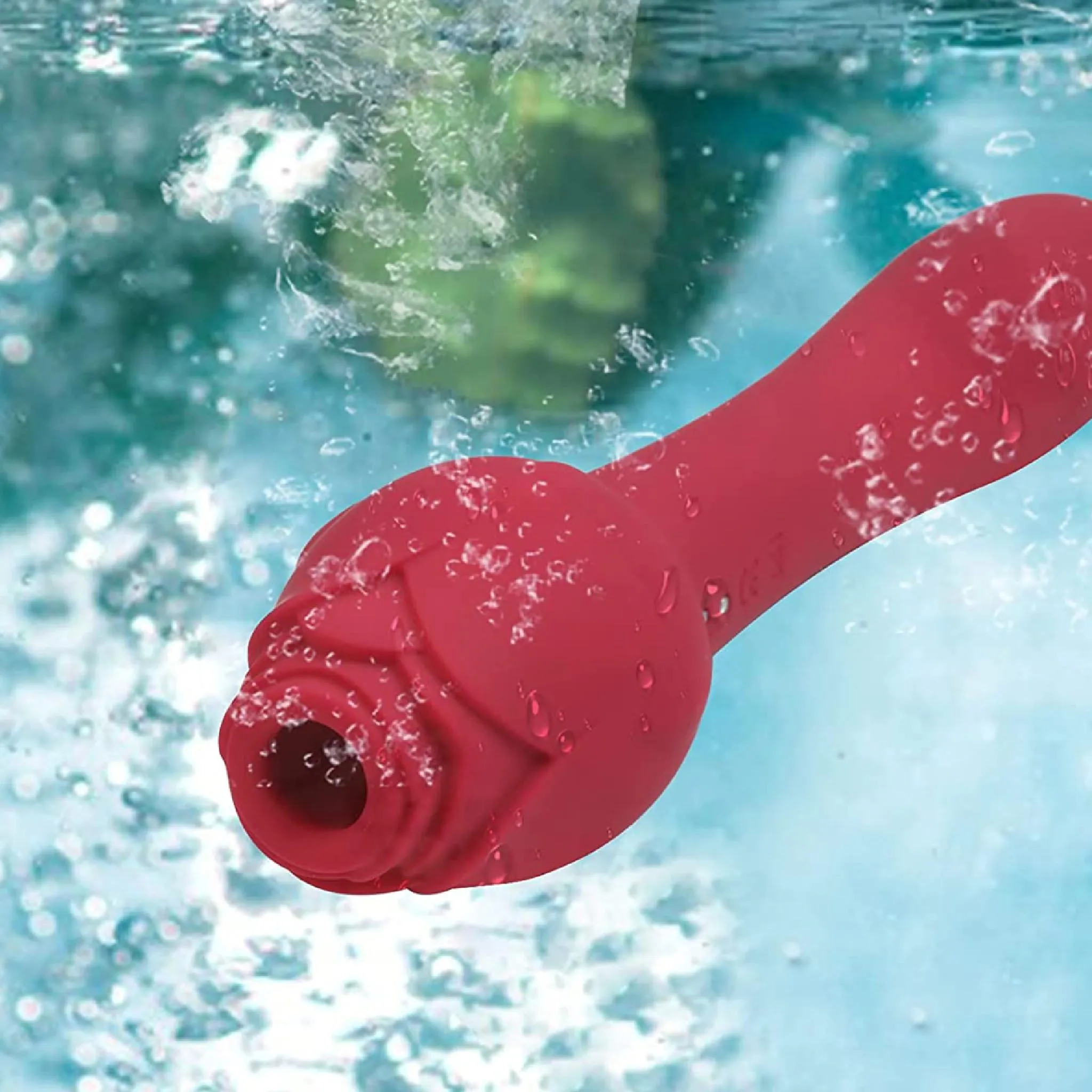 The Suckle Rose Double Ended Vibrating and Sucking Wand