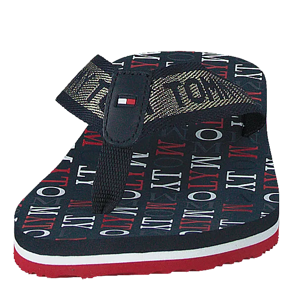 Tommy Metallic Flat Beach Sand Rwb 0kp