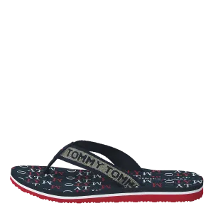 Tommy Metallic Flat Beach Sand Rwb 0kp