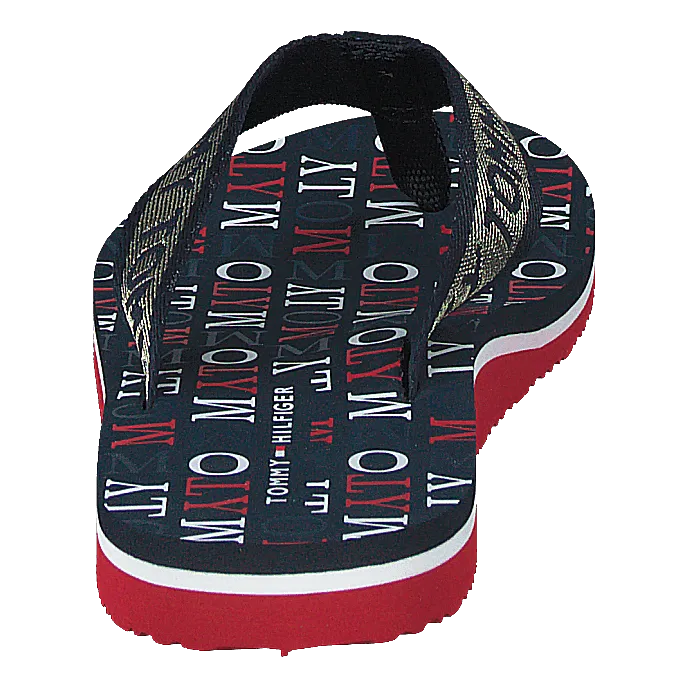 Tommy Metallic Flat Beach Sand Rwb 0kp