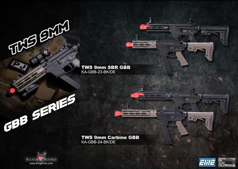 TWS 9mm SBR GBB Gel Blaster REPLICA TAN