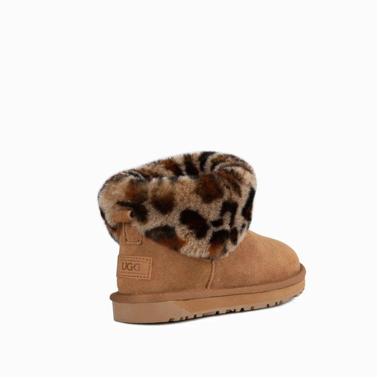 Ugg Classic Fluff Mini Boots (Leopard Print)(Water Resistant)