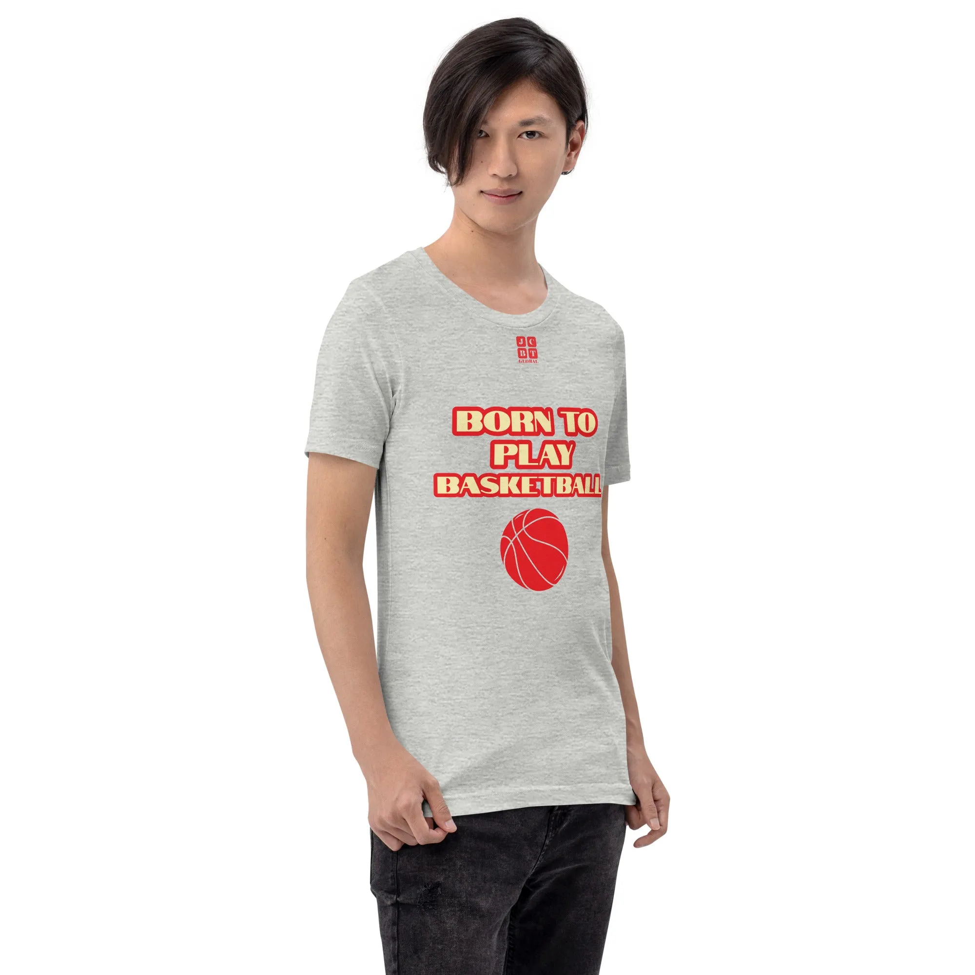 Unisex t-shirt "10101-0031 Born To Play Basketball (Red Logo)"
