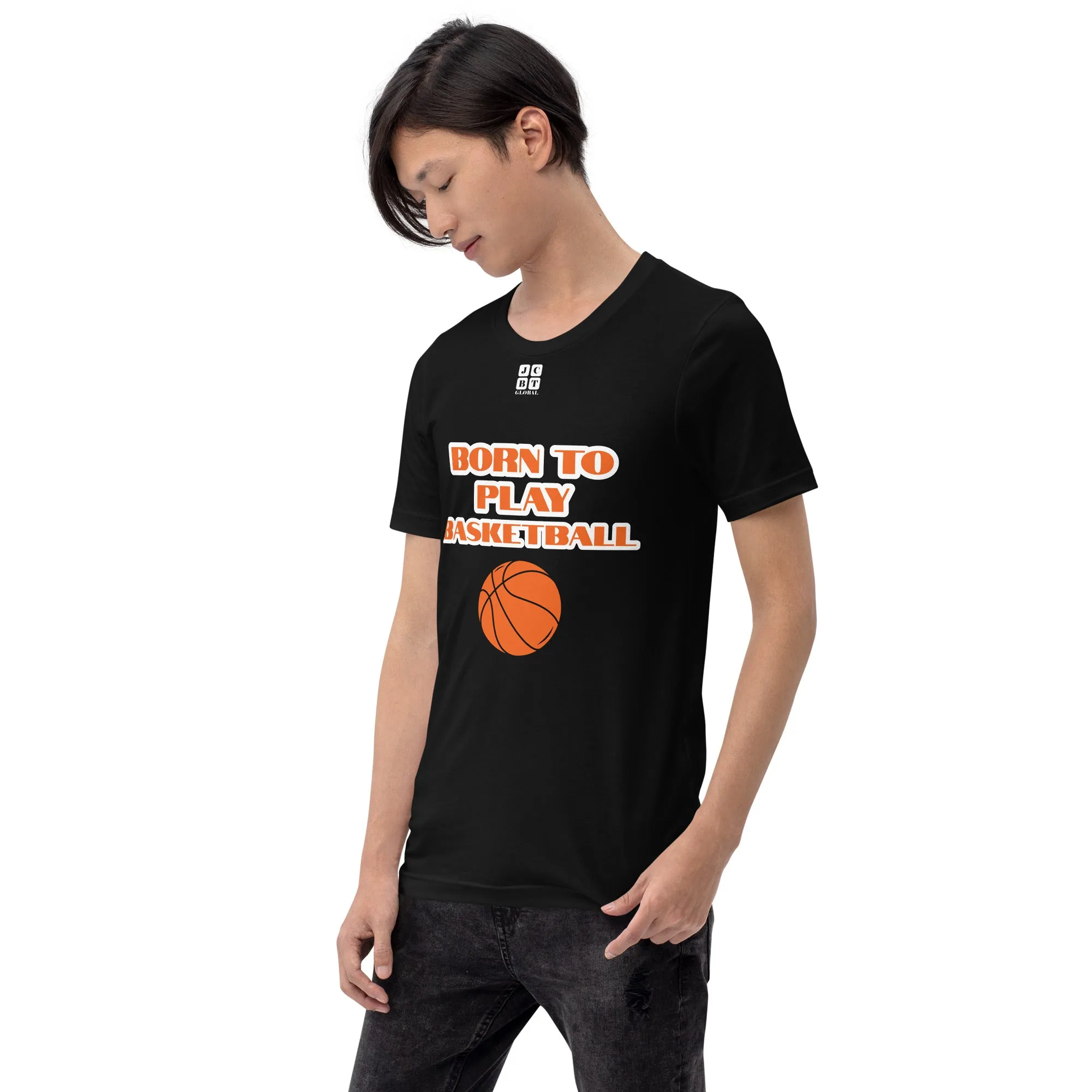 Unisex t-shirt "10101-0031 Born To Play Basketball (White Logo)"