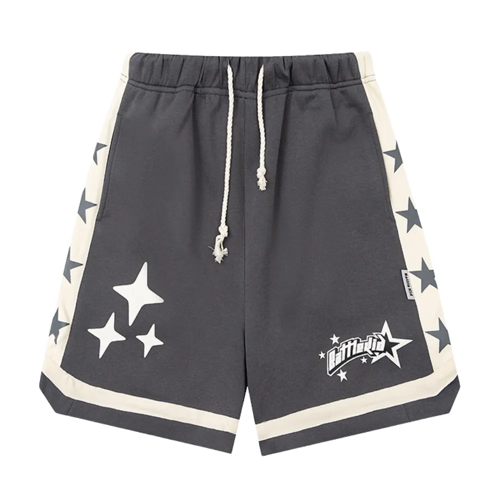 Urban Stars Graphic Basketball Cotton Shorts